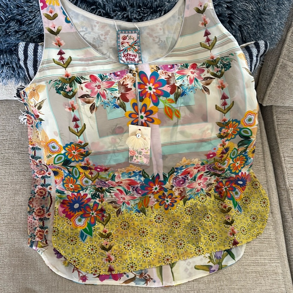 Johnny Was new multicolor tank top. New with tags!